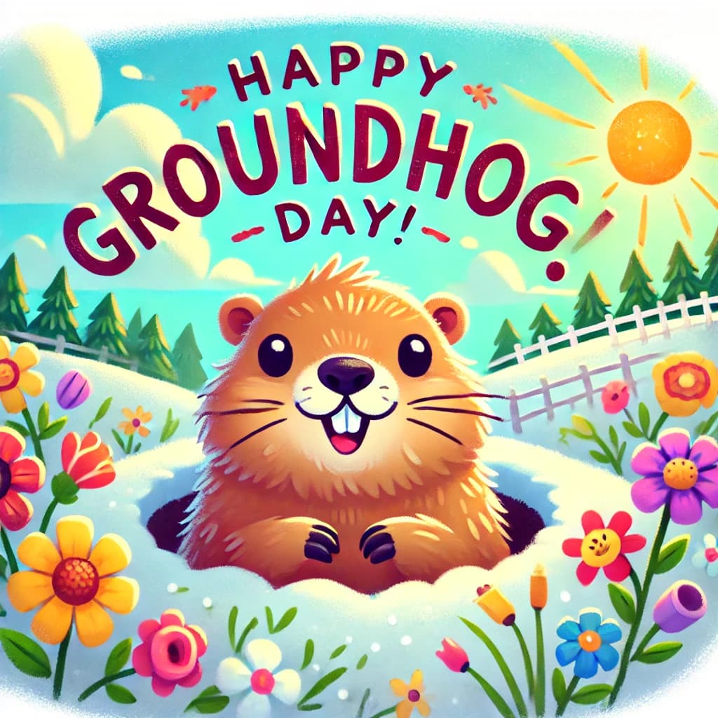 🍂 Happy Groundhog Day! 🐾