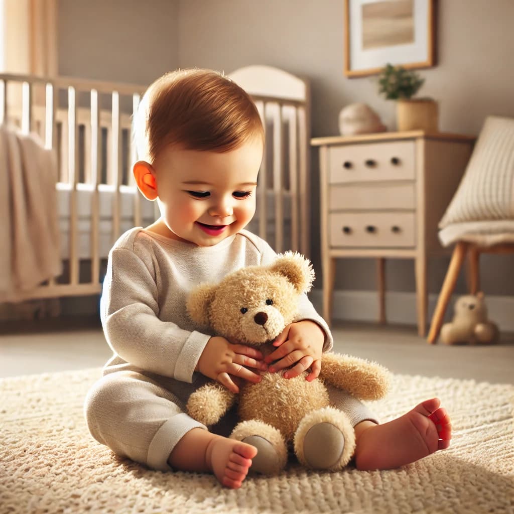 Adorable Baby with Teddy Bear 👶🏻🐾